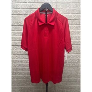 Athletic Works Mens Mesh Polo Shirt Brilliant Red XL 46-48 AW16100151108L NWT